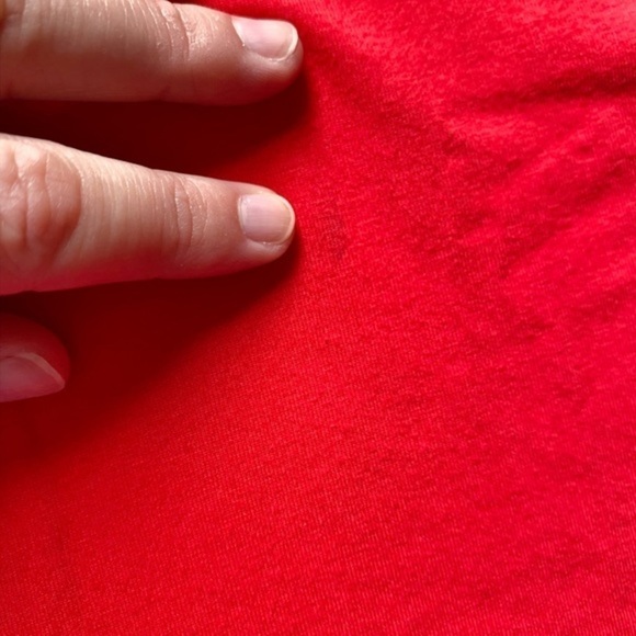 Talbots Womens Dress Sleeveless‎ Red Knit Jersey Ruffle at Neckline - Picture 6 of 10